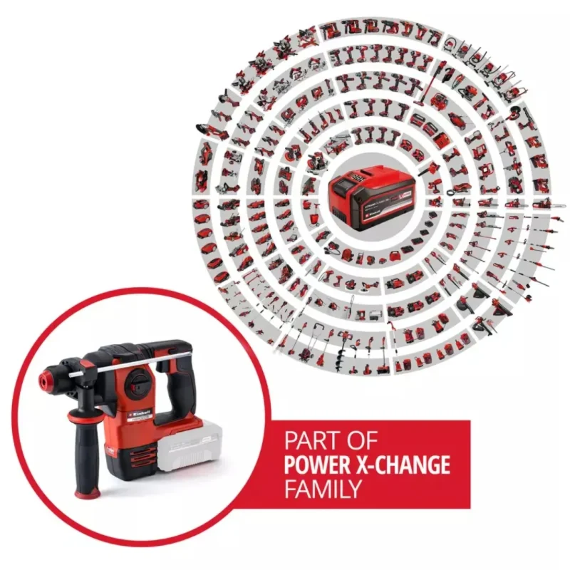 Rotomartillo SDS-Plus 20mm 2,2J Brushless HEROCCO 18/20 Power X-Change EINHELL 45139003