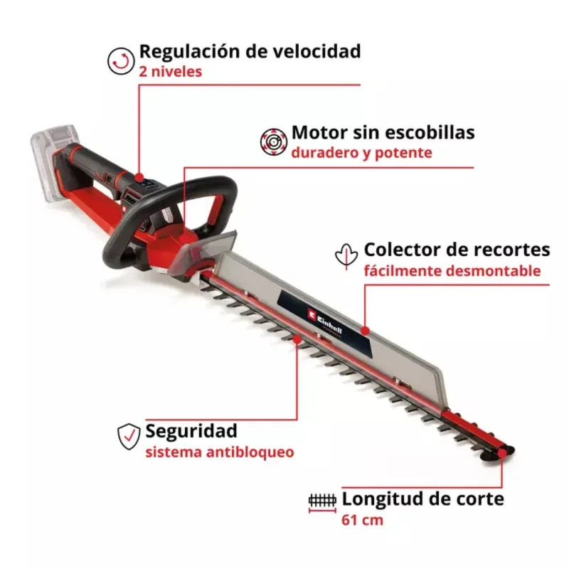 Cortasetos Inalámbrico 61 cm Brushless PurePOWER Professional Power X-Change EINHELL 34109352