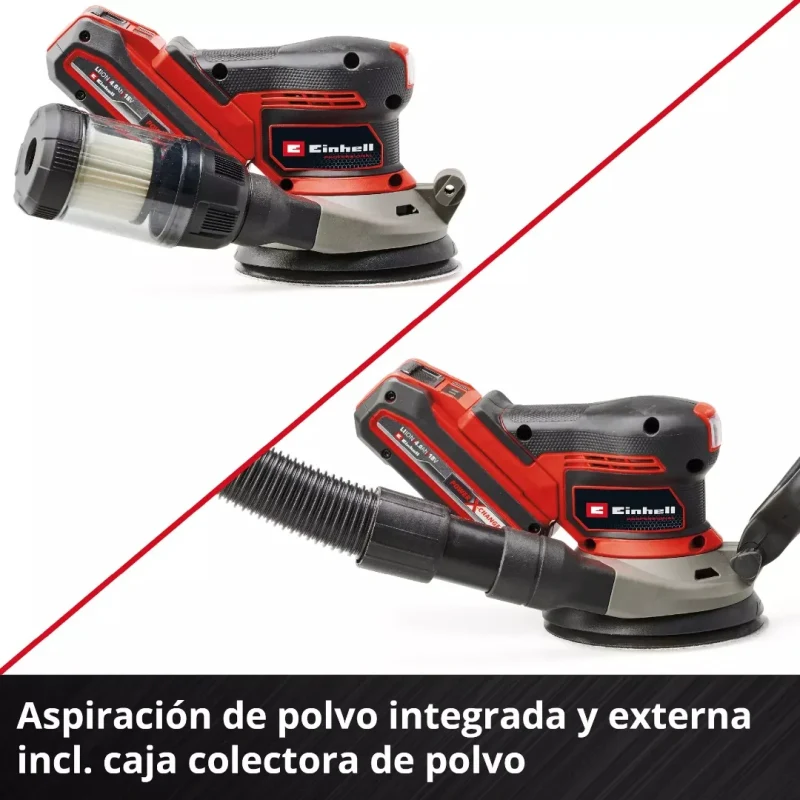 Lijadora Rotorbital Inalámbrica 125mm 6.000-24.000 RPM Brushless 18V Power X-Change EINHELL 44620202