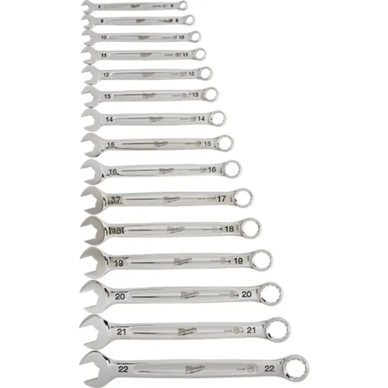 Juego de Llaves Combinadas 15 Piezas Métricas (8–22 mm) MAX BITE MILWAUKEE 48-22-95152