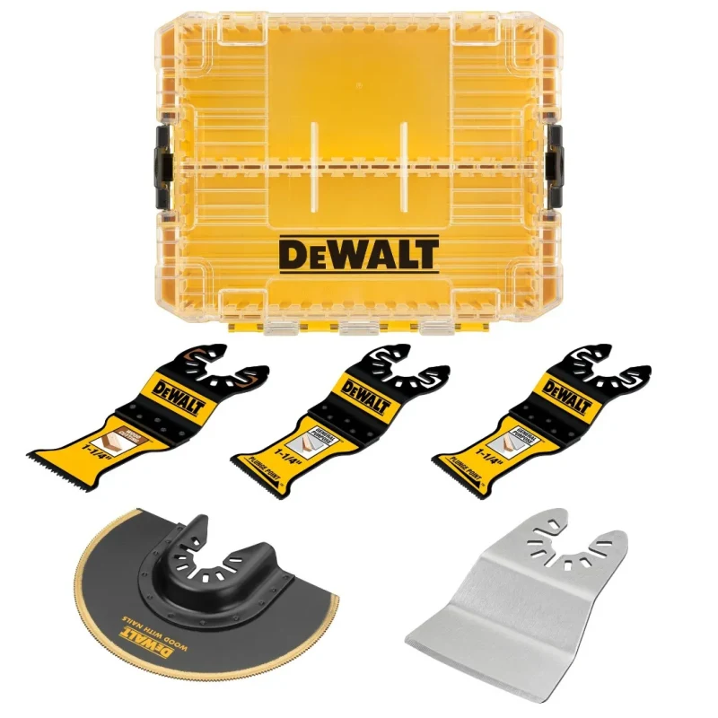 Set de Accesorios para Herramienta Oscilante Uso General 5 Piezas con ToughCase DEWALT DWA425GSET2