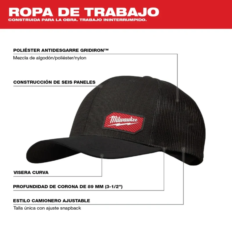 Gorro Trucker Snapback GRIDIRON™ MILWAUKEE 505B2