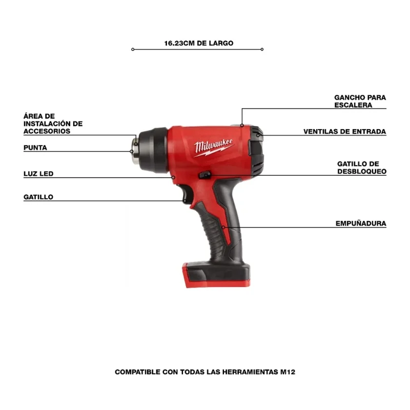 Pistola de Calor Compacta  M18 MILWAUKEE 2688-202
