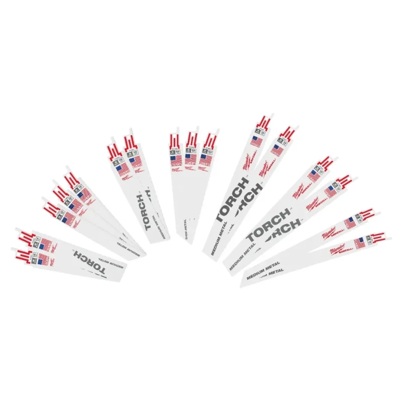 Juego de Hojas para Sierra Reciprocante Corte Metal Bimetálico 16 piezas SAWZALL® MILWAUKEE 49-22-12162