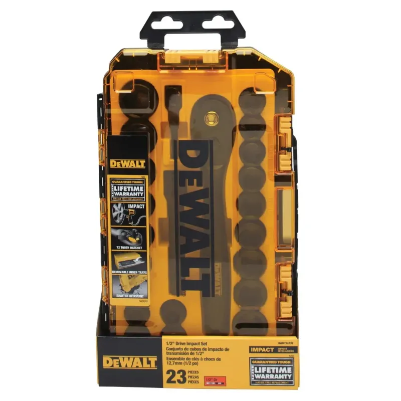 Juego de Dados de Impacto Combinado SAE/Métrico 1/2