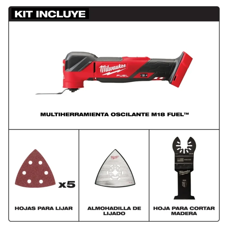 Multiherramienta Oscilante Brushless 18V M18 FUEL MILWAUKEE 2836-202
