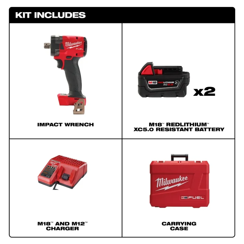 Kit Llave de Impacto Compacta 1/2