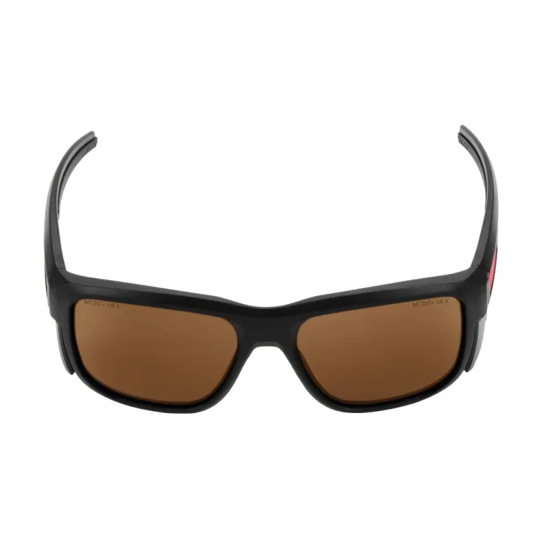 Lentes de Seguridad Marco Completo con Protectores Laterales Extraíbles Lentes Café Antirrayas MILWAUKEE 48-73-25162