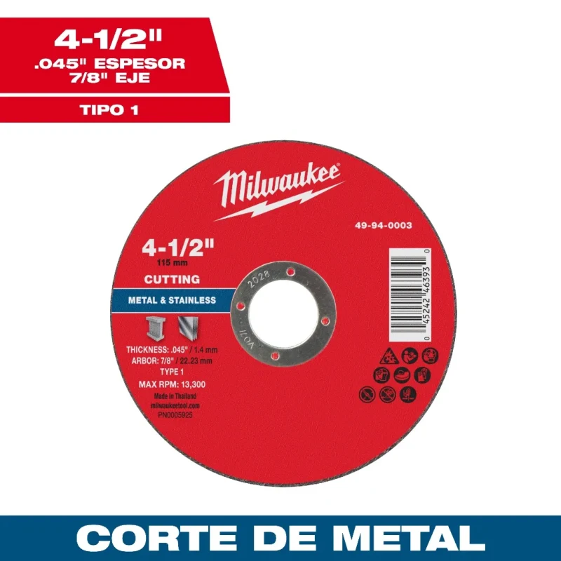 Disco de Corte Metal 4-1/2