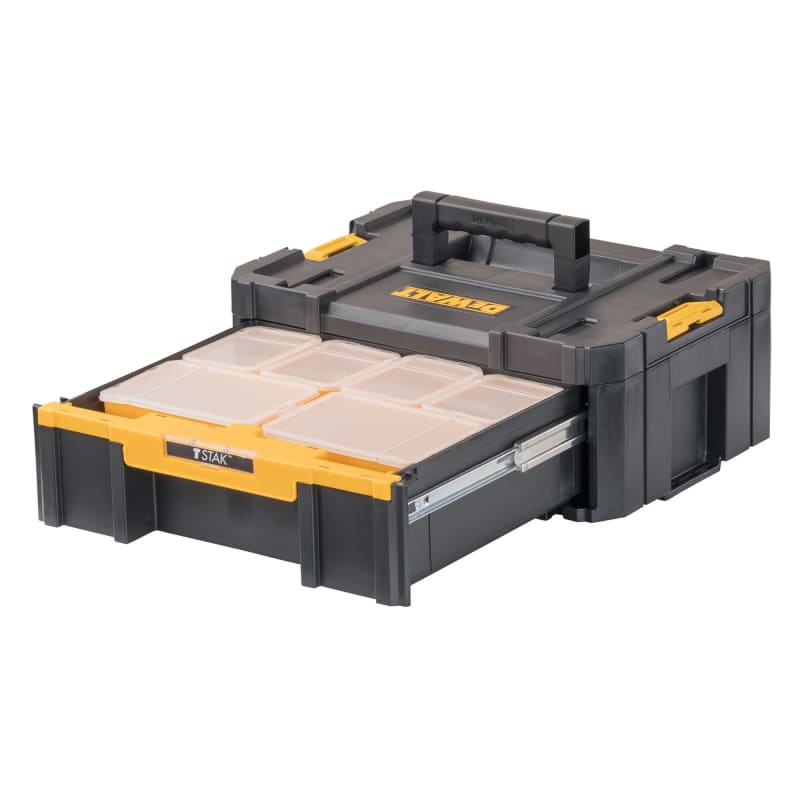 Caja Organizadora TSTAK III Cajón Profundo con 6 Contenedores Desmontables DEWALT DWST1-707052