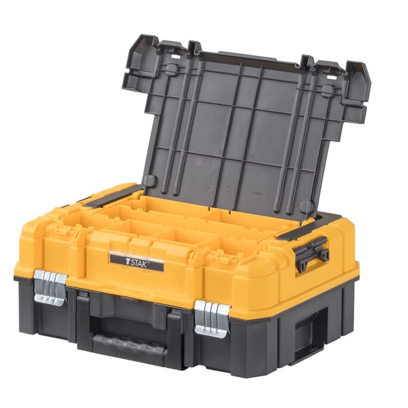 Caja de Almacenamiento Baja Mango Largo con Organizador 11L IP54 TSTAK 2.0 DEWALT DWST83344-12