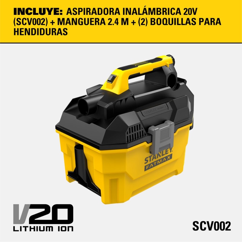 Aspiradora Hepa Humedo Y Seco 20v| Incluye Manguera De 2.4M4