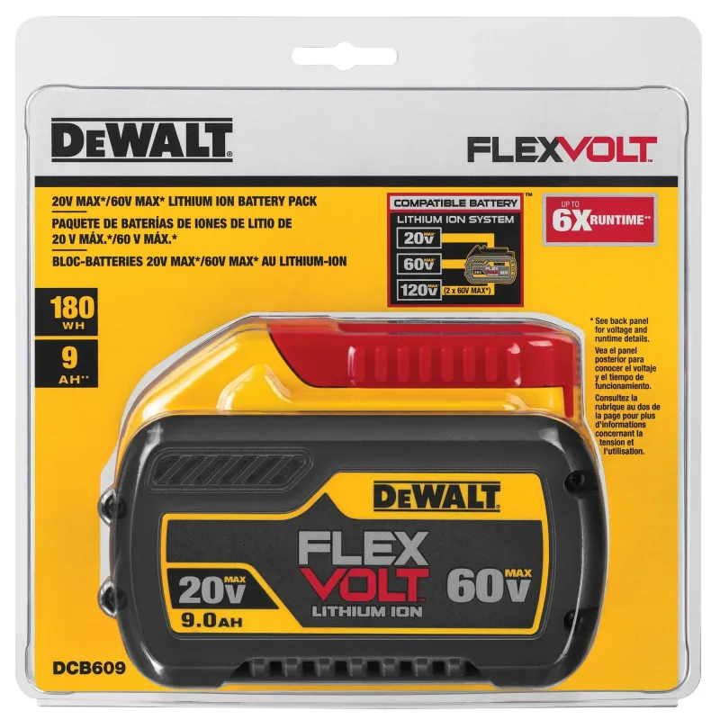 Batería De Litio 9ah 20v/60v Flexvolt DEWALT DCB609-B33