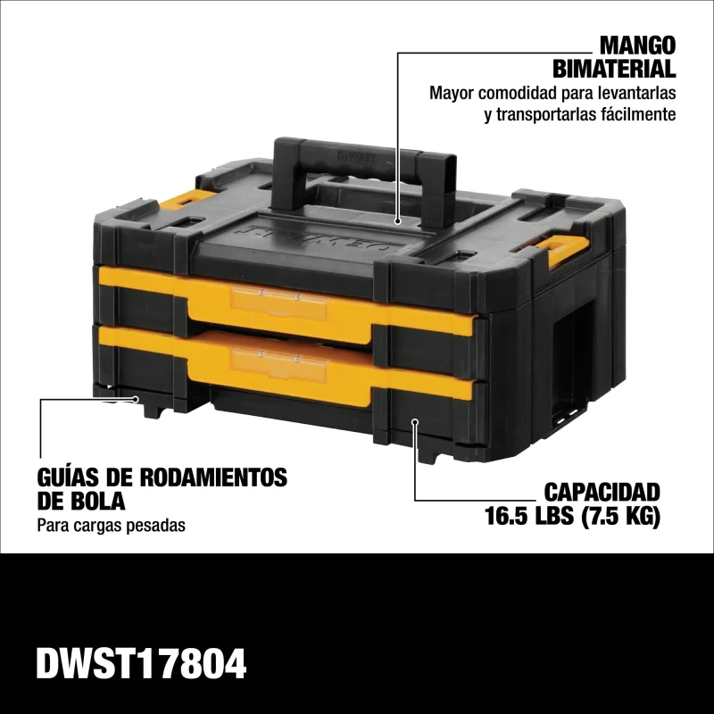 Caja Organizadora Con Dos Cajones Tstak DEWALT DWST178043