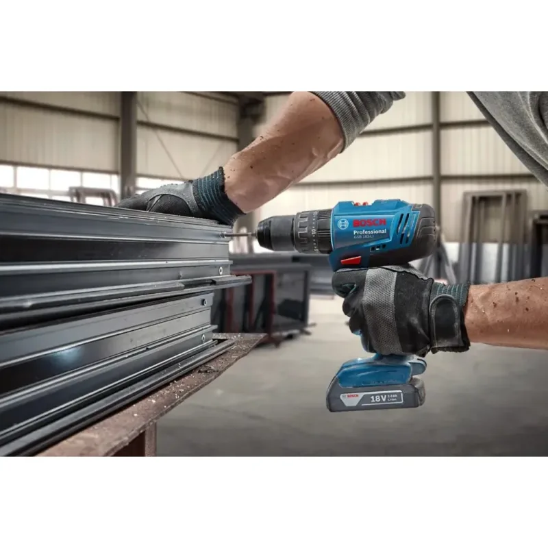 Kit Taladro Percutor Atornillador 13mm 60 Nm 18V Professional BOSCH 06019K91E10003