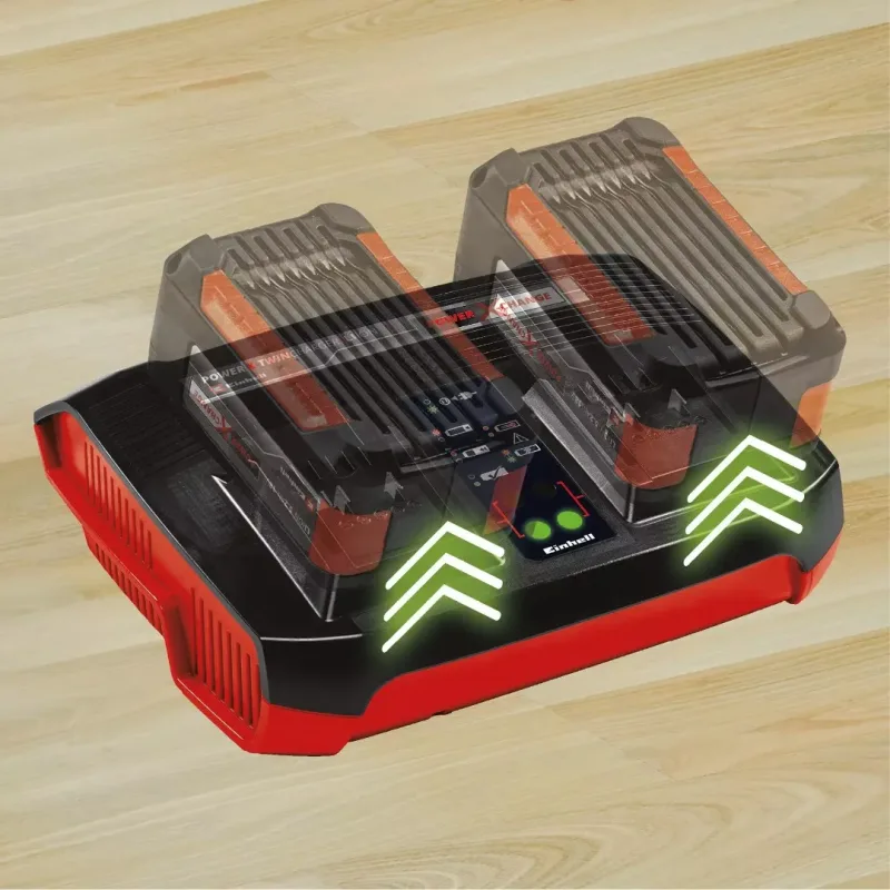 Kit Cargador Doble + 2 Baterías 18V 4,0Ah Power X-Change EINHELL 45121123