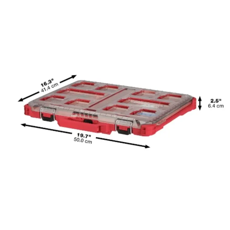 Organizador de Perfil Bajo 10 Compartimentos PACKOUT MILWAUKEE 48-22-84313