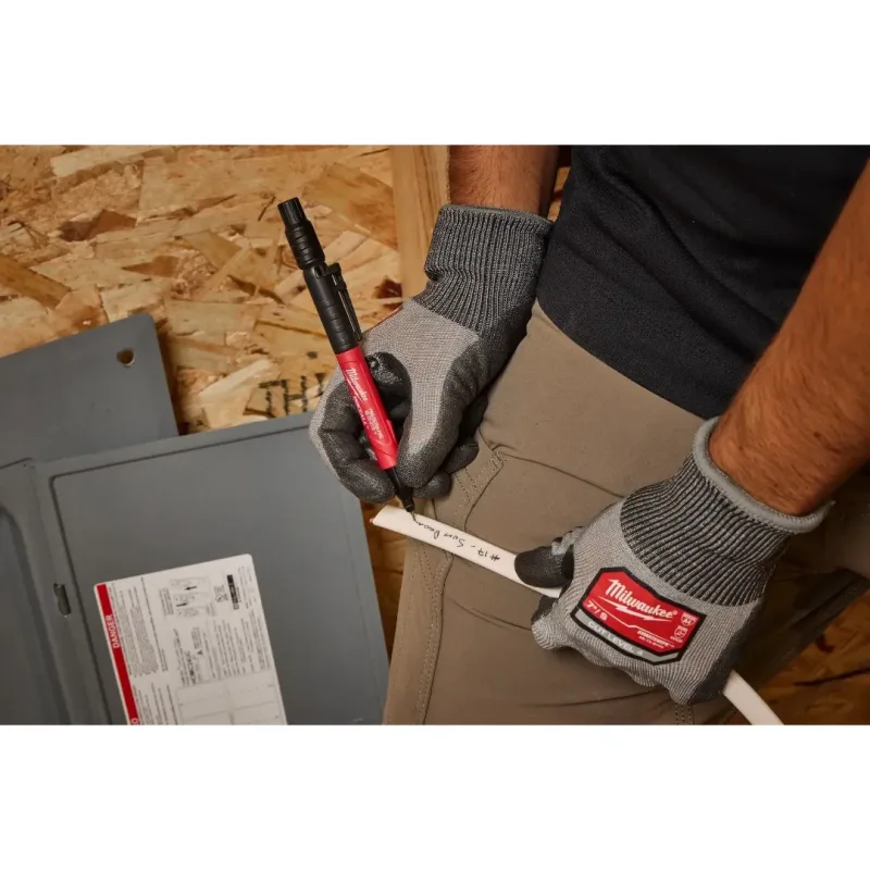 Marcador Doble Punta Negro Punta Ultra Fina y Fina INKZALL MILWAUKEE 48-22-31153