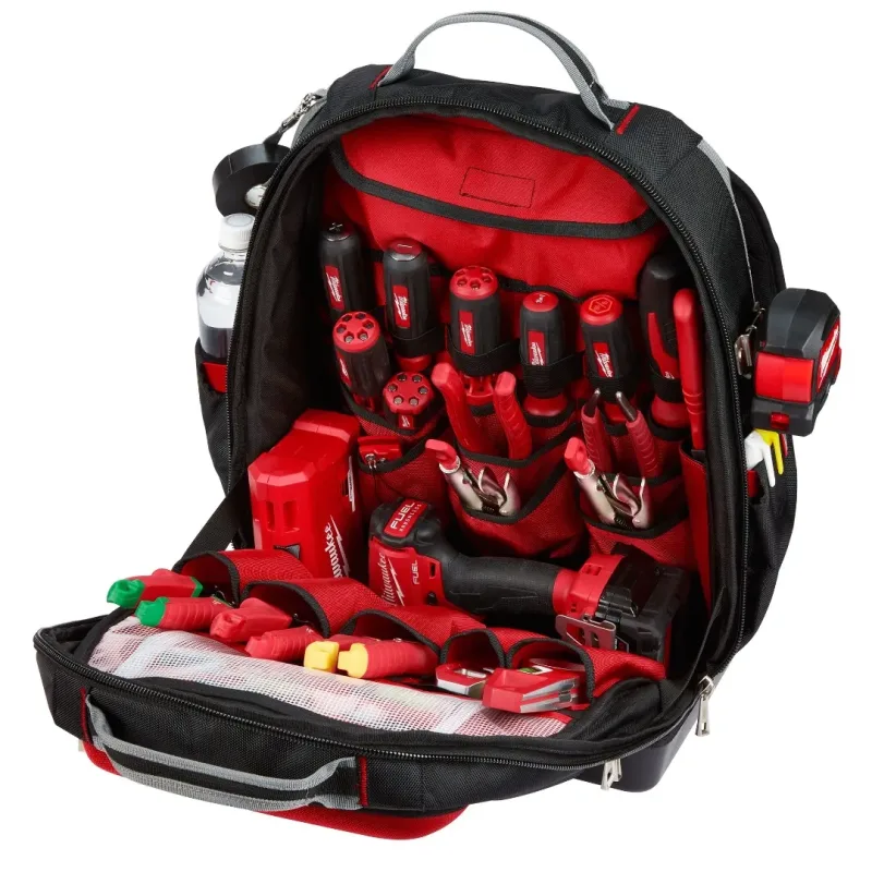 Mochila Jobsite Ultimate 48 Bolsillos 1680D Negro/Rojo MILWAUKEE 48-22-82013