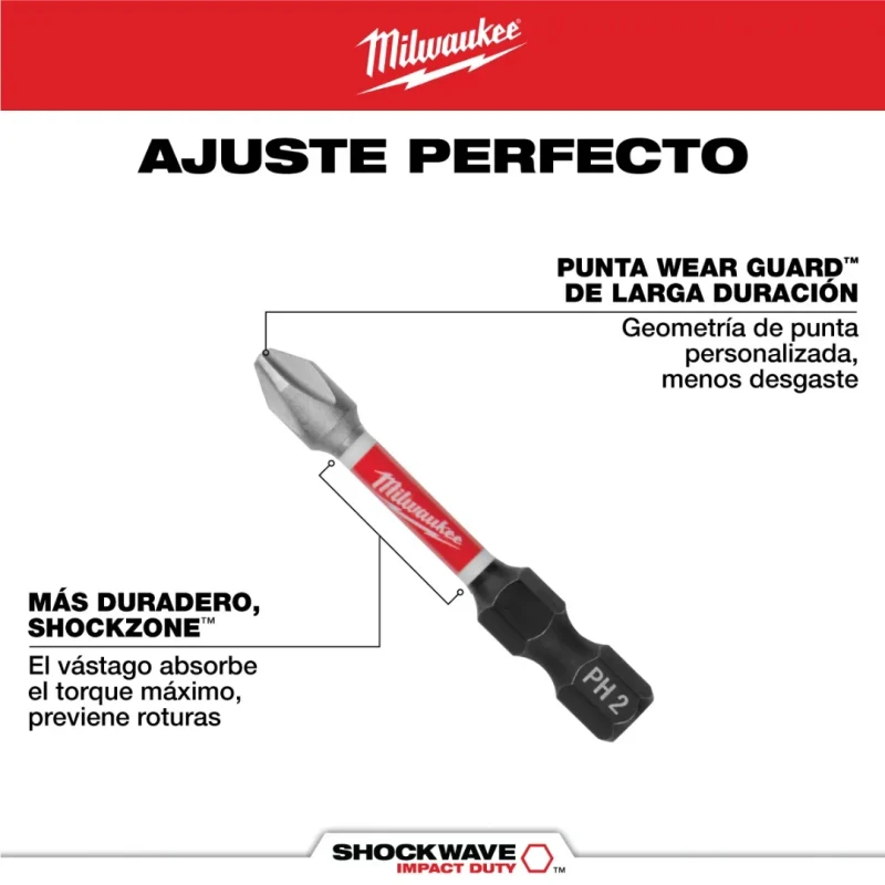 Pack 2 Puntas de Impacto Phillips #2 2