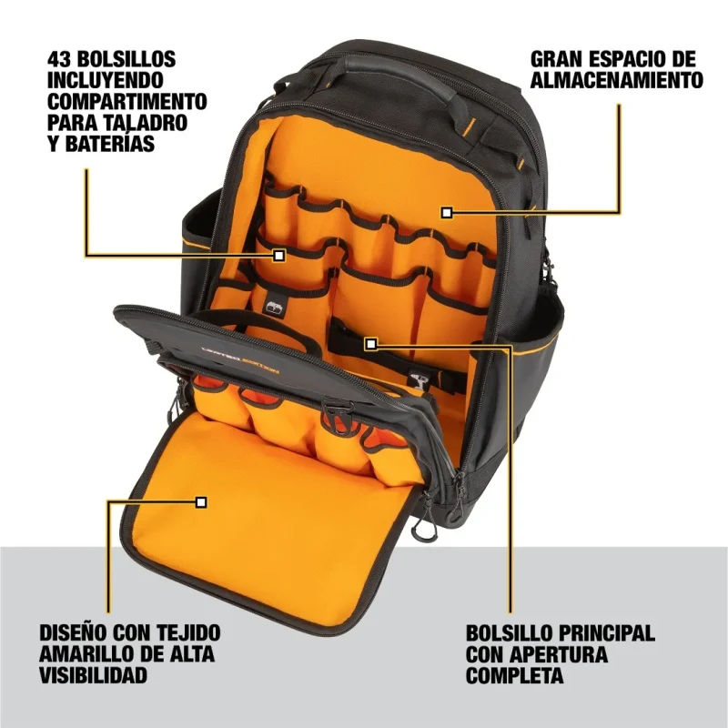 Mochila para Herramientas 43 Bolsillos 23,8L Edición McLaren DEWALT DWST60122-13