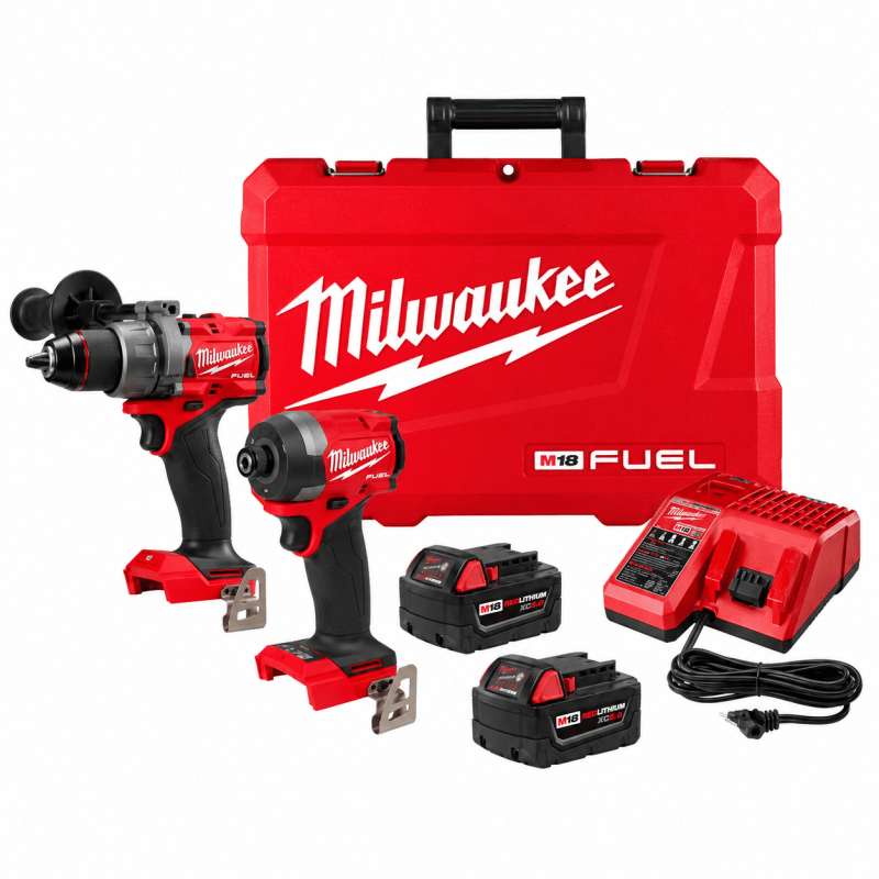 Kit Taladro y Atornillador de Impacto Inalámbrico 18V M18 FUEL MILWAUKEE 3697-2592