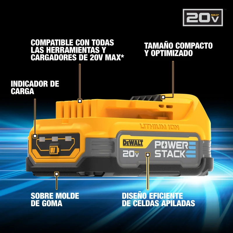 Batería De Litio 1.7ah 20v Powerstack DEWALT DCBP034-B34