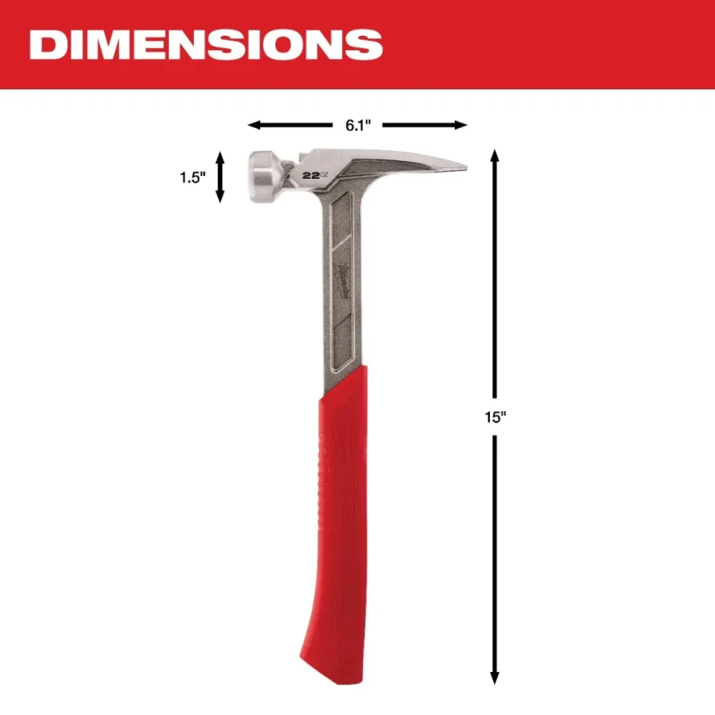 Martillo Para Enmarcar Cara Lisa 22 oz MILWAUKEE 48-22-90234