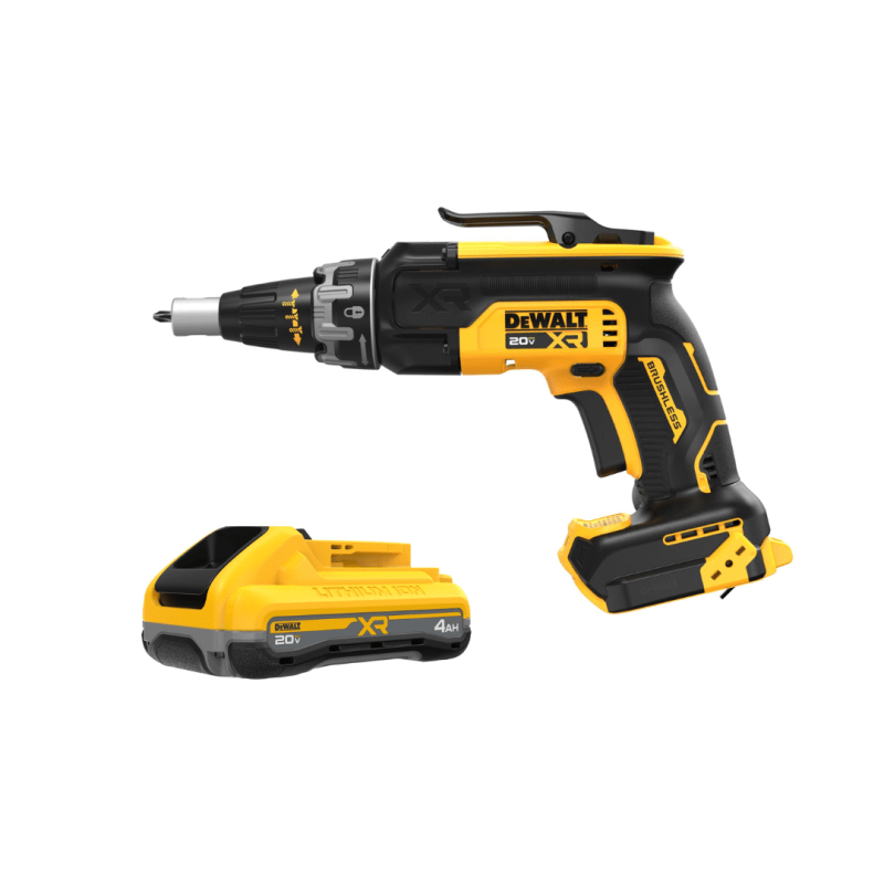 Atornillador para Planchas de Yeso Brushless + Batería XR POWERPACK 4AH 20V MAX DEWALT DCF630BB3-BS1