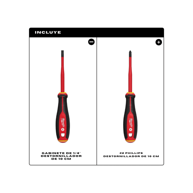 Set De Destornilladores Aislados 1000 V MILWAUKEE 48-22-22075
