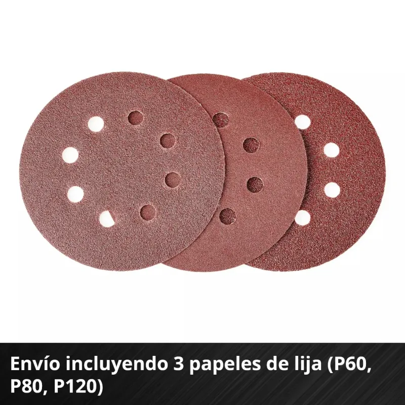 Lijadora Rotorbital Inalámbrica 125mm 6.000-24.000 RPM Brushless 18V Power X-Change EINHELL 44620205