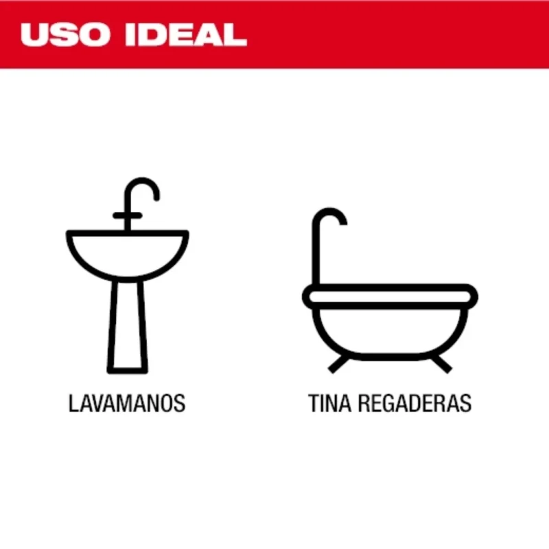 Kit Máquina Destapacaños 25' Velocidad Variable M12 MILWAUKEE 2571-215
