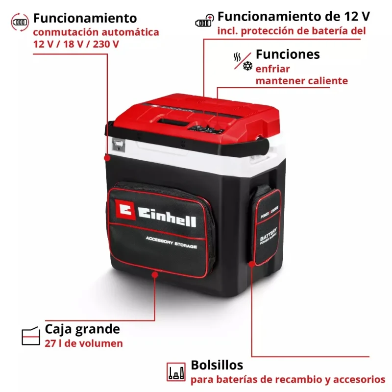 Cooler Inalámbrico 27 L Termoeléctrico Híbrido 18V Power X-Change EINHELL 20484206