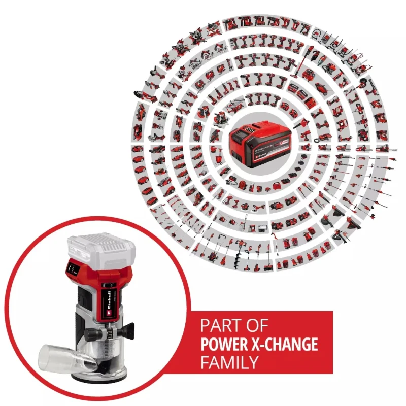 Fresadora de Canto 30 mm 30.000 RPM Brushless 18V Power X-Change EINHELL 43504186