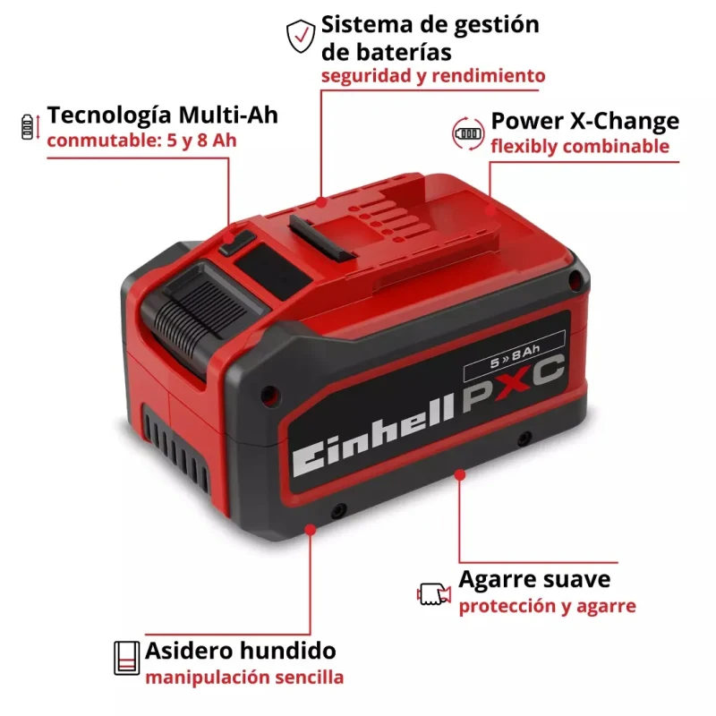 Batería 18V 5-8Ah Multi-Ah PXC+ Power X-Change EINHELL 45116007