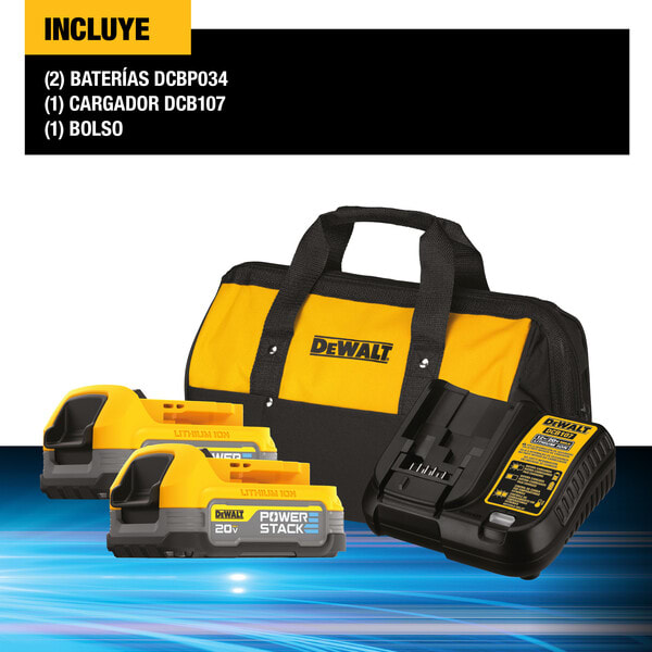 Kit batería Powerstack 1.7?Ah 18V XR DEWALT DCBP034E22