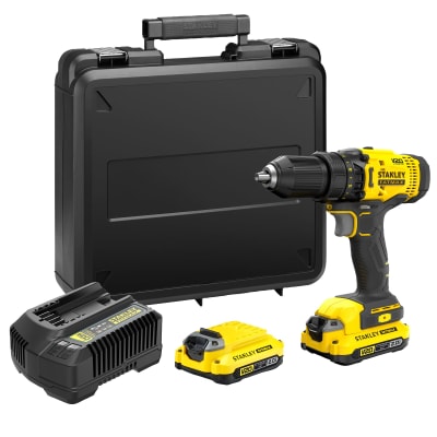 Kit Taladro Atornillador De 13 mm Inalámbrico 20v STANLEY SCD700C2K 1