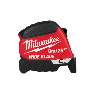 Huincha Métrica Magnética Hoja Ancha 8 m/26 pies MILWAUKEE 48-22-1226M 1