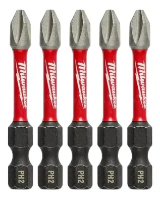 Puntas De Impacto PH2 50 mm MILWAUKEE 5 Piezas MILWAUKEE 48-32-4602 1