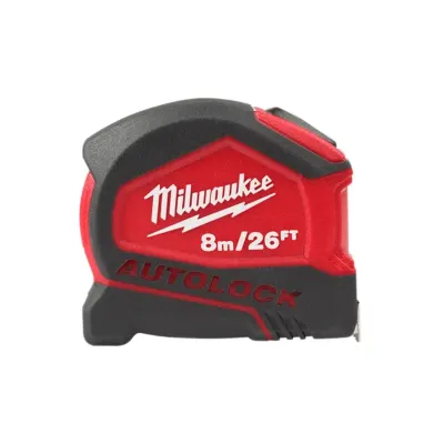 Huincha Métrica con Bloqueo Automático 8m/26ft MILWAUKEE 48-22-6826 1