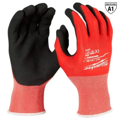 Guantes Bañados en Nitrilo Anticorte Nivel A1 Talla M MILWAUKEE 48-22-8901B 1
