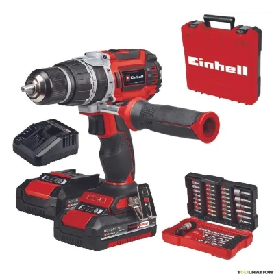 Kit De Taladro Atornillador Y Percutor De 13 mm Inalámbrico 18v EINHELL Tp-cd 1860 Li-i Bl +39 2X2.0 1