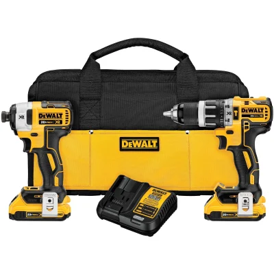 Kit Taladro Percutor + Atornillador De Impacto Inalambrico 20v Xr DEWALT DCK287D2-B2 1