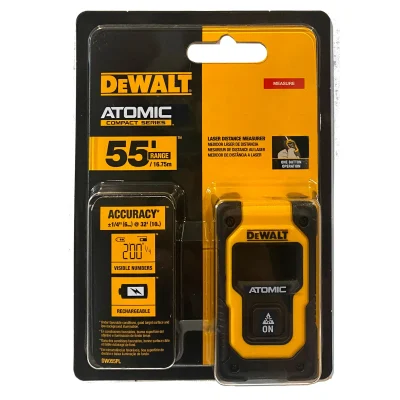 Medidor Láser De Distancia De 16 Metros Atomic Compact Series DEWALT DW055PL 1