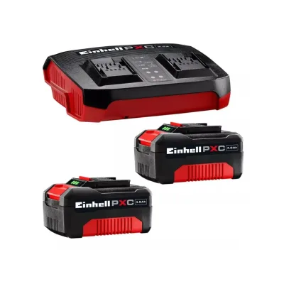 Kit Cargador Doble + 2 Baterías 18V 4,0Ah Power X-Change EINHELL 4512112 1
