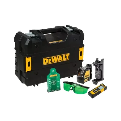 Kit Nivel Láser de Cruz Verde + Medidor de Distancia 30 m DEWALT DW0887100-1 1