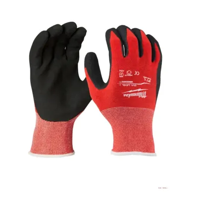Guantes de Trabajo Nitrilo Nivel de Corte A1 Talla M MILWAUKEE 48-22-8901E 1