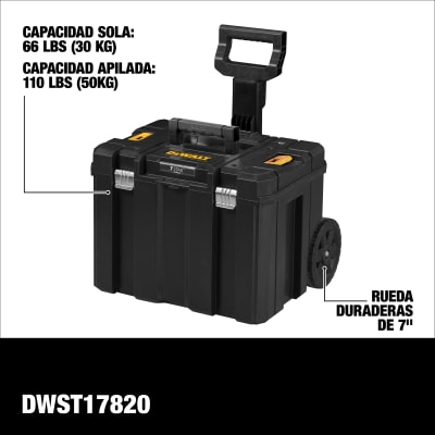 Caja Móvil con Ruedas 55L IP54 TSTAK DEWALT DWST83347-1 2