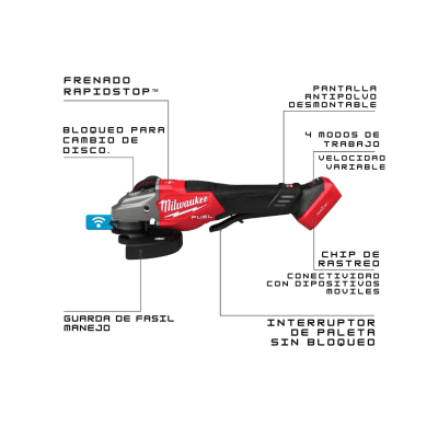 Esmeril Angular Inalámbrico M18 FUEL 4-1/2