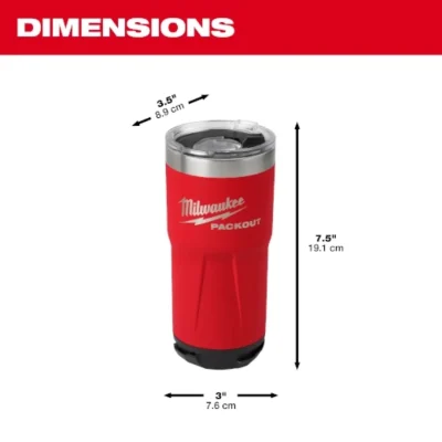 Vaso Térmico 20 oz PACKOUT MILWAUKEE 48-22-8392R 2